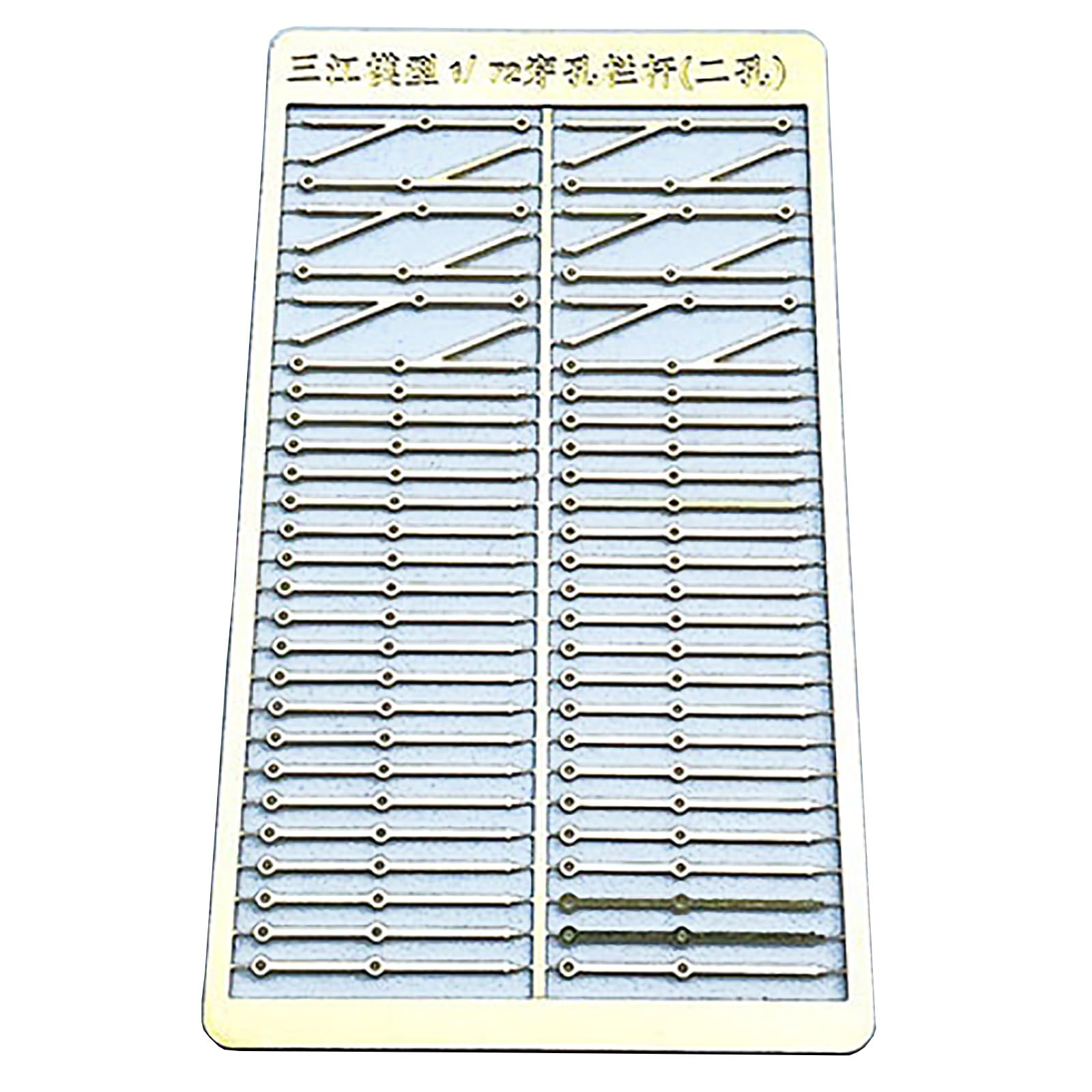 RC Model Boat Etching 1:72 Scale Brass Photo-Etched Perforated Rail Stanchions 2 Holes & 3 Holes Class Stanchions For Ship Model(2 holes)