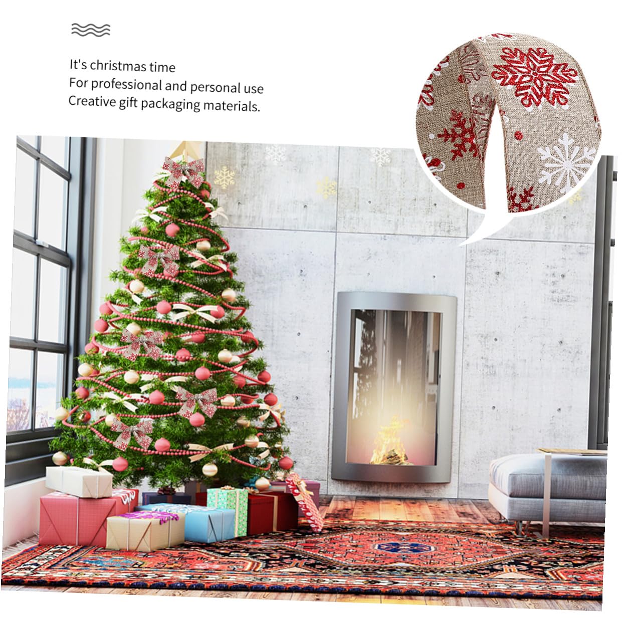 DOITOOL 3 Rollos Cinta Decorativa Navideña con Motivos Clásicos de de Metros para Manualidades DIY Envoltura de Regalos y Decoración de Pasteles Accesorio Esencial para Adornar Árbol y