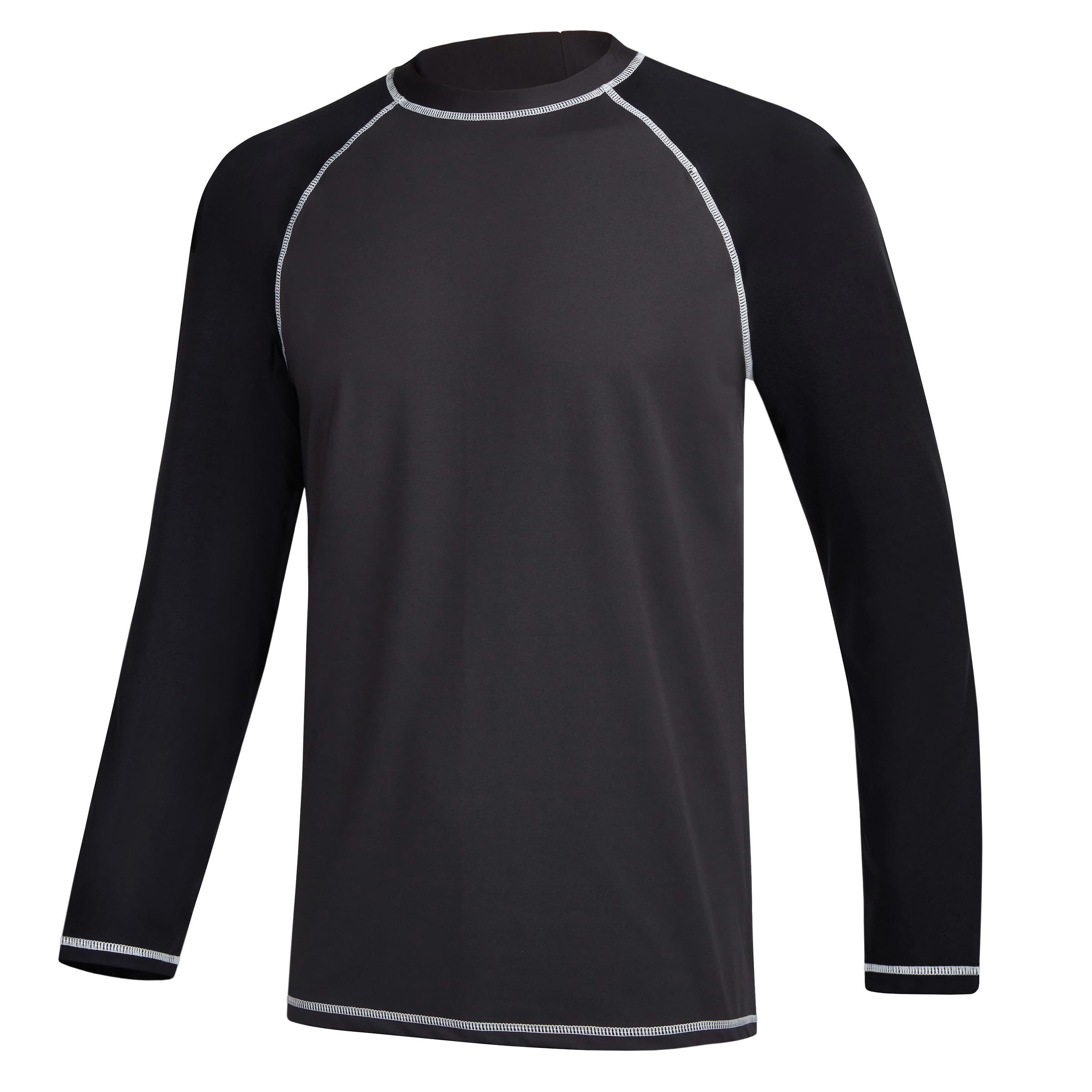 Men's Long Sleeve Swim Shirts Rashguard UPF 50+ UV Sun Protection Shirt Athletic Workout Running Hiking T-Shirt Swimwear