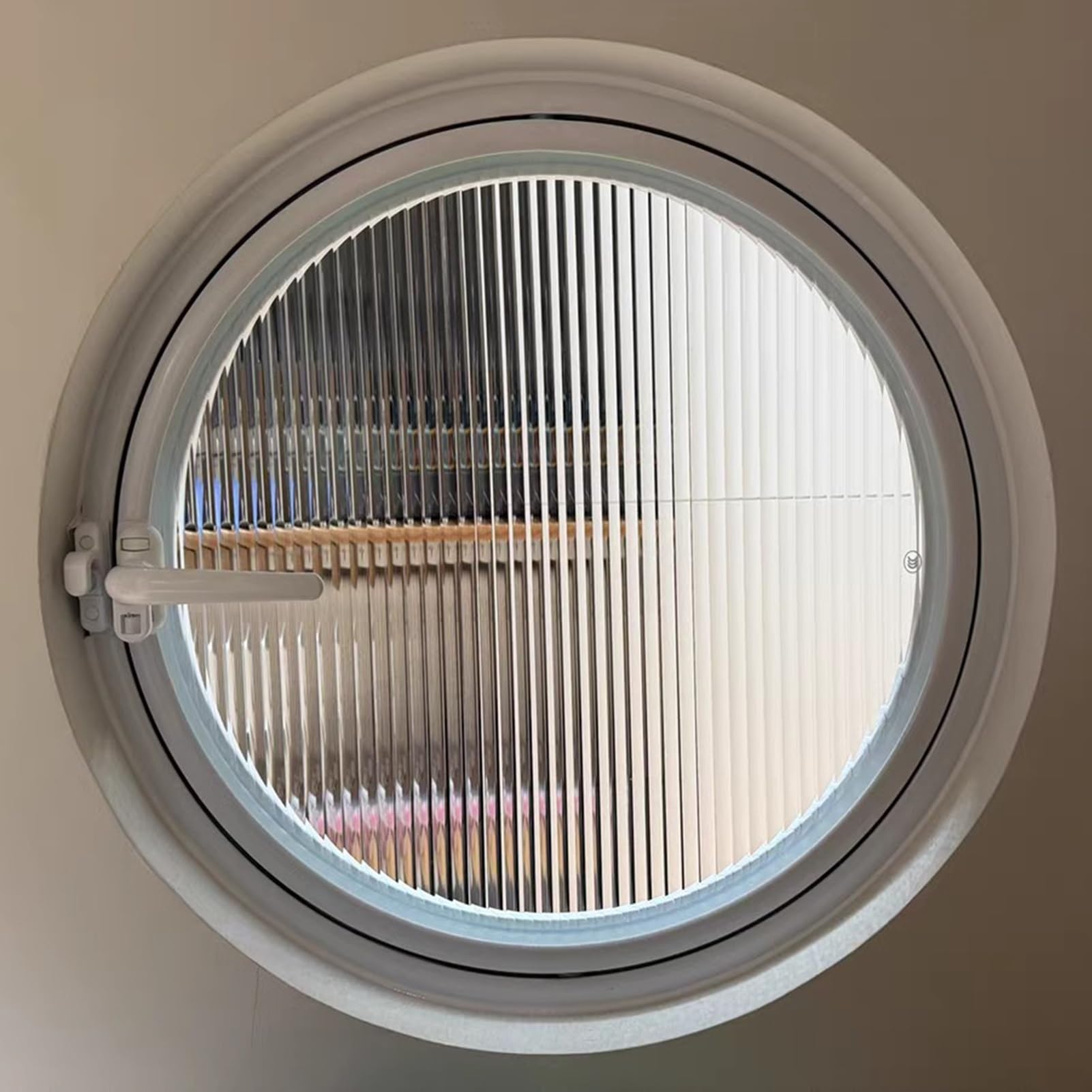 FenêTre Coulissante Fenêtres de hangar rondes rotatives à 360°, hublots en alliage d'aluminium et verre trempé rayé, fenêtre décorative de ventilation avec poignée(White,60cm/23.6")
