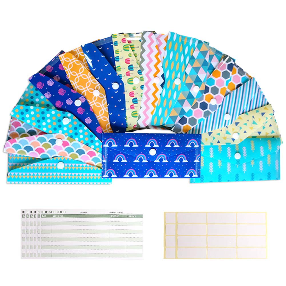 Buy Budget Envelopes,15 Pieces Waterproof Money Cash Envelopes Reusable