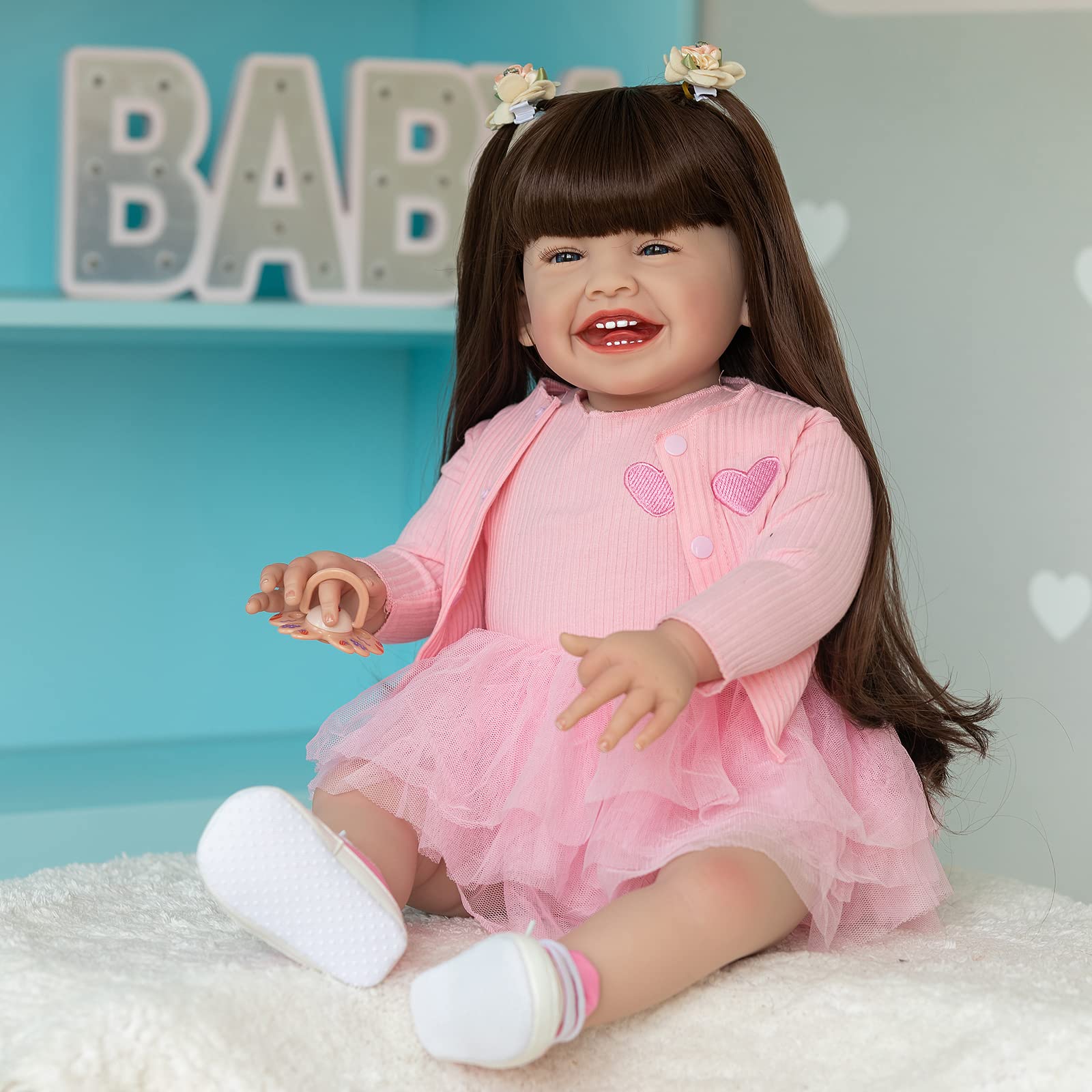 Amazon.co.jp: 60CM リボーン トドラー ドール 女の子 24インチ リアル