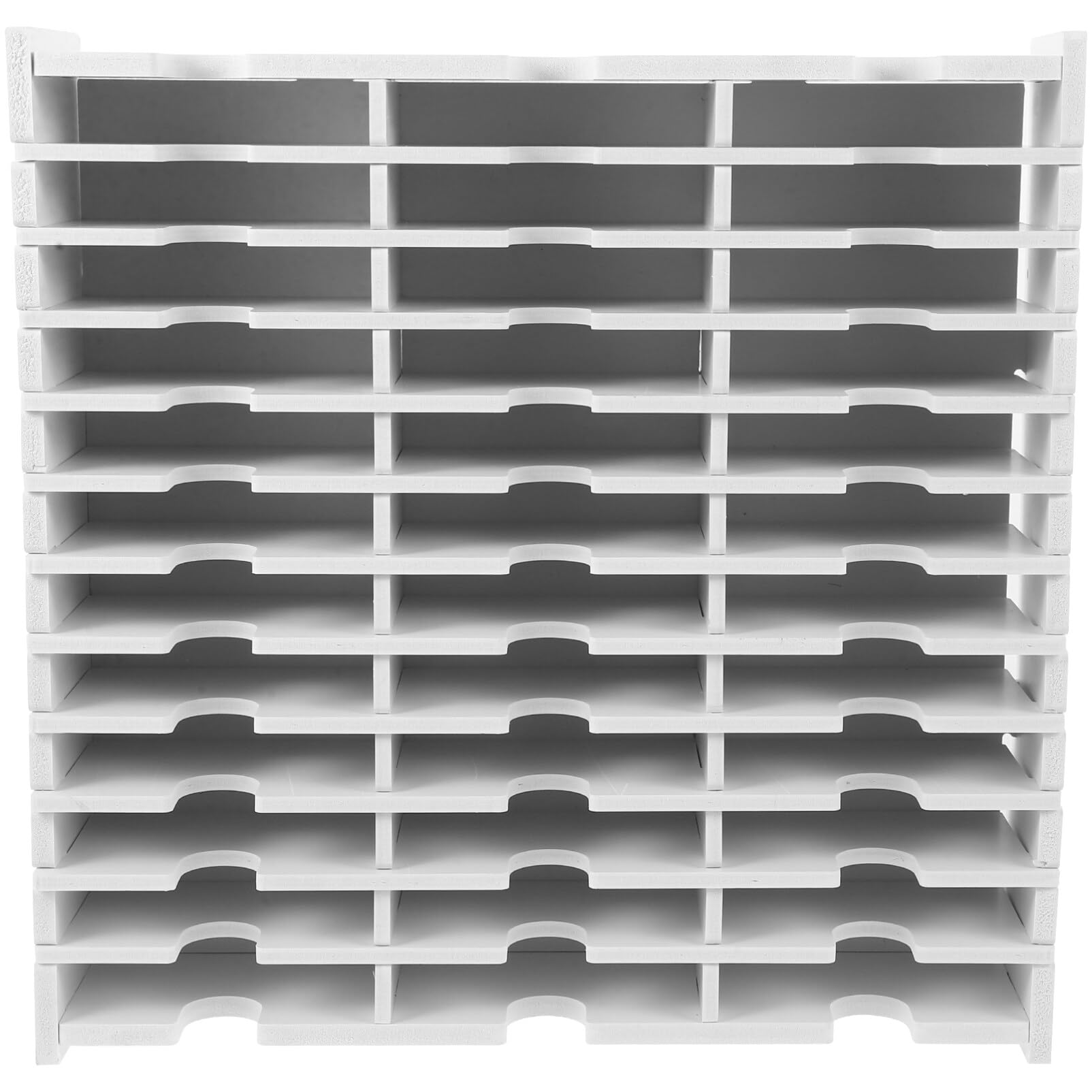 Organizer per CD in legno per 36 scomparti per CD, per organizzare DVD, film, cassette, nastri, tamponi di inchiostro, telefoni e posta, con slot per la gestione della scrivania
