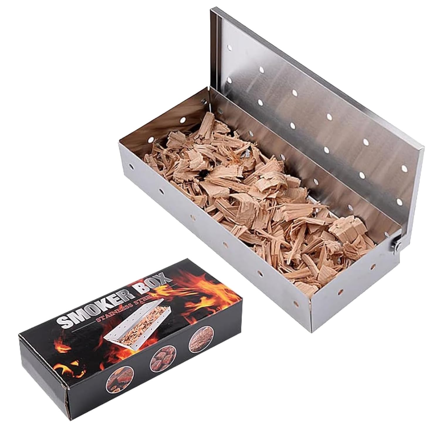 boîte de fumage inox pour barbecue