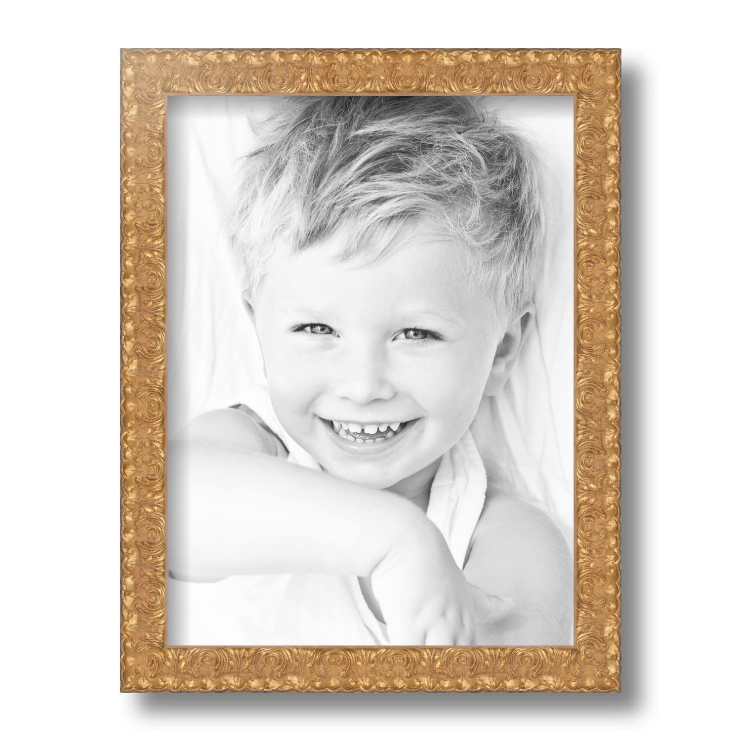 ArtToFrames 9x12 Inch Gold Picture Frame, This 1.00 Inch Custom Wood Poster Frame is 1
