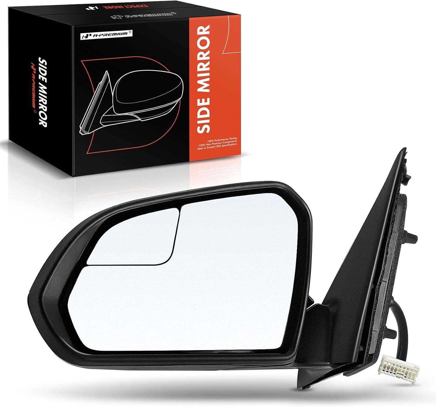 A-Premium Driver Side Power Door Mirror - Compatible with Hyundai Sonata 2015 2016 2017 - Heated Manual Folding Black Outside Rear View Mirror with Blind Spot Detection Left Driver Side