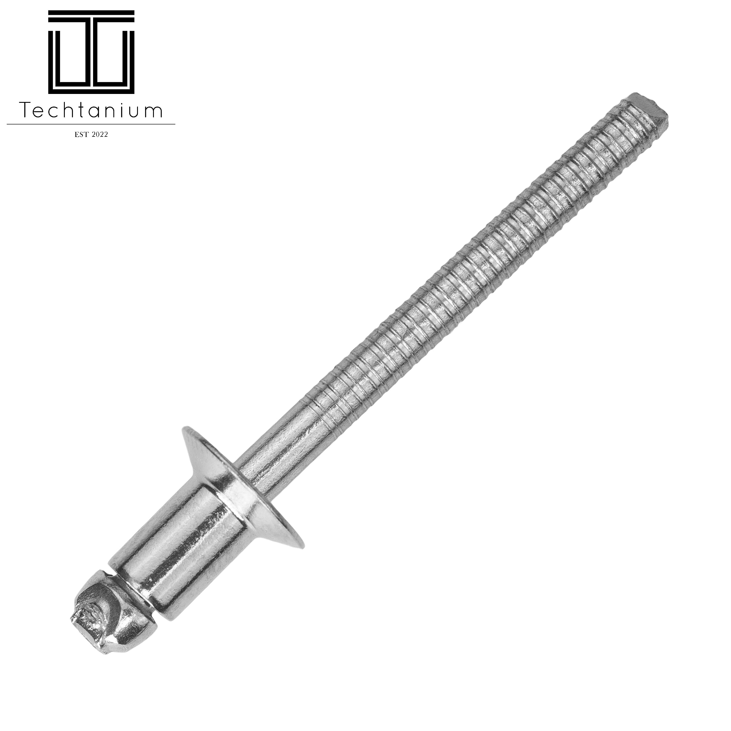 50 Stück Blindnieten 4,8 x 10 mm Senkkopf V2A | DIN 7337 | Popnieten | Zugdornnieten | Techtanium