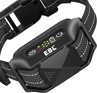 EBL Dog Bark Collar, Automatic Bark Collar for Large Dogs with Frequency Beep, Vibration or Shock, Waterproof Rechargeable Anti Barking Device for Small & Medium Dogs (8-150lbs), Dog Vibration Training Collar No Shock