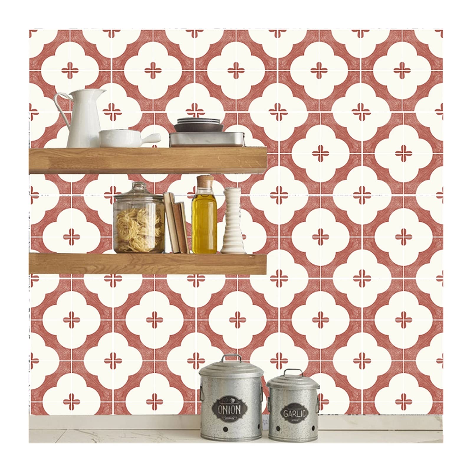 Pegatinas de Pared 2 0PCS Pegatinas de pared Azulejo de baño CLORURO DE POLIVINILO Papel tapiz for casa Sala de estar Dormitorio Cocina Cuarto de baño Azulejo de vinilo Buque Adhesivos Pared
