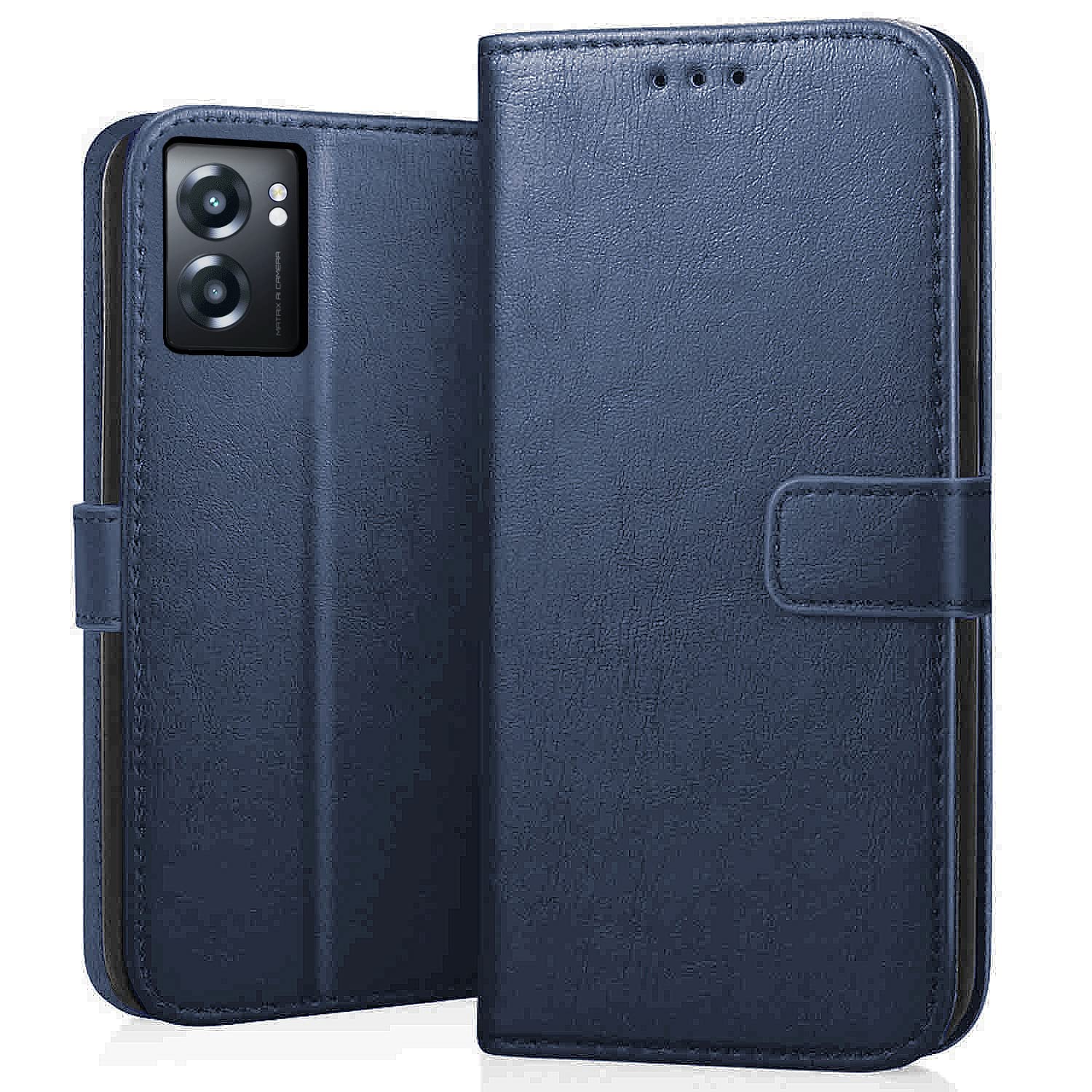 CEDO Realme Narzo 50 (5G) / Oppo K10 (5G) / Oppo A57 Flip Cover | Leather Finish | Inside Pockets & Inbuilt Stand | Shockproof Wallet Style Magnetic Closure Back Case Flipcover (Blue) (B0B5131JBH) Amazon Price History, Amazon Price Tracker