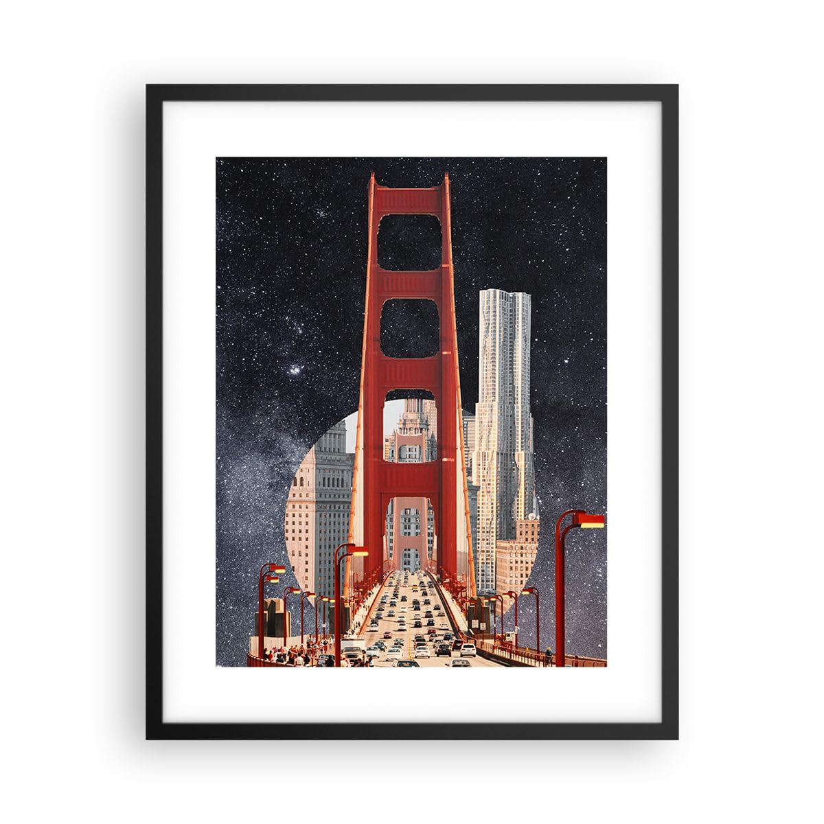 ARTTOR Poster Cadre Noir 40x50 cm Affiche Architecture Fantasy - 5452 - P2B