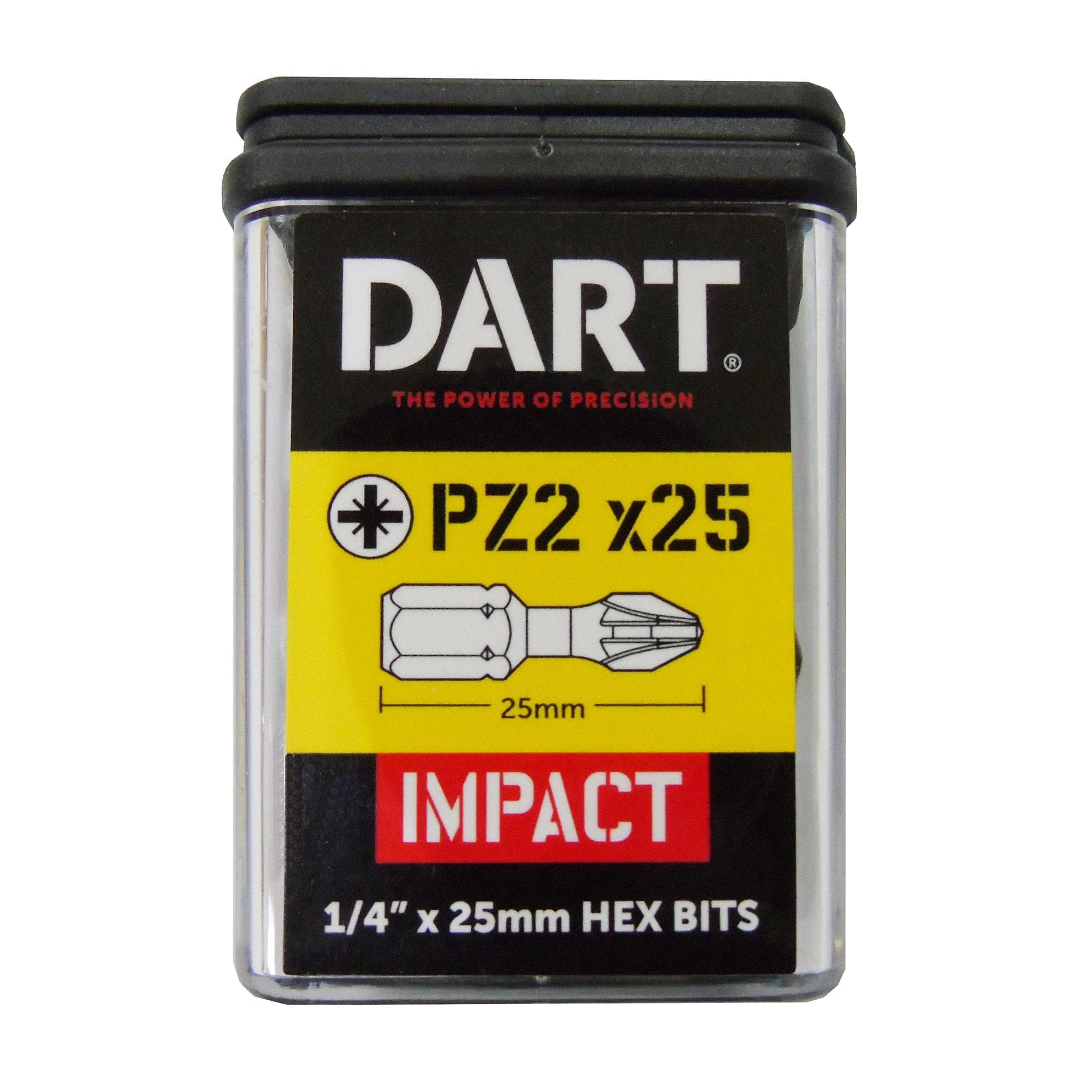 DART PZ2 25mm Impact Driver Bit - Pack 25 DDIPZ2-25