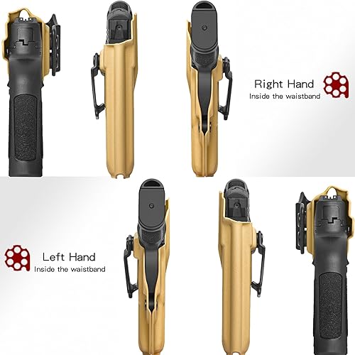 Miniatura 7 de Funda Taurus G3 IWB Kydex Holster Fit: Taurus G3 0.354 in/.40 Pistol - Cintura interior oculta de transporte - Inclinación ajustable y retención IWB