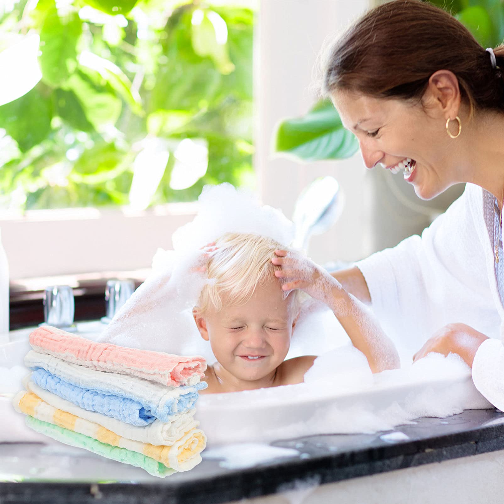 Toddmomy 12pièces Serviettes Coton Absorbantes pour Garçon Fille De Débarbouillettes Aléatoires Lingettes pour Éponge De Sueurs pour Nourrissons Et Garçon Fille