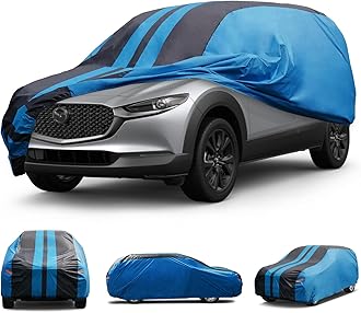 Kaugung Car Cover Waterproof Custom Fit Mazda CX-30/CX3（2015-2025）, Full Exterior Cover for Automobiles Lightweight Resistant Outdoor Sun UV Rain Dust Snow Wind Protection.