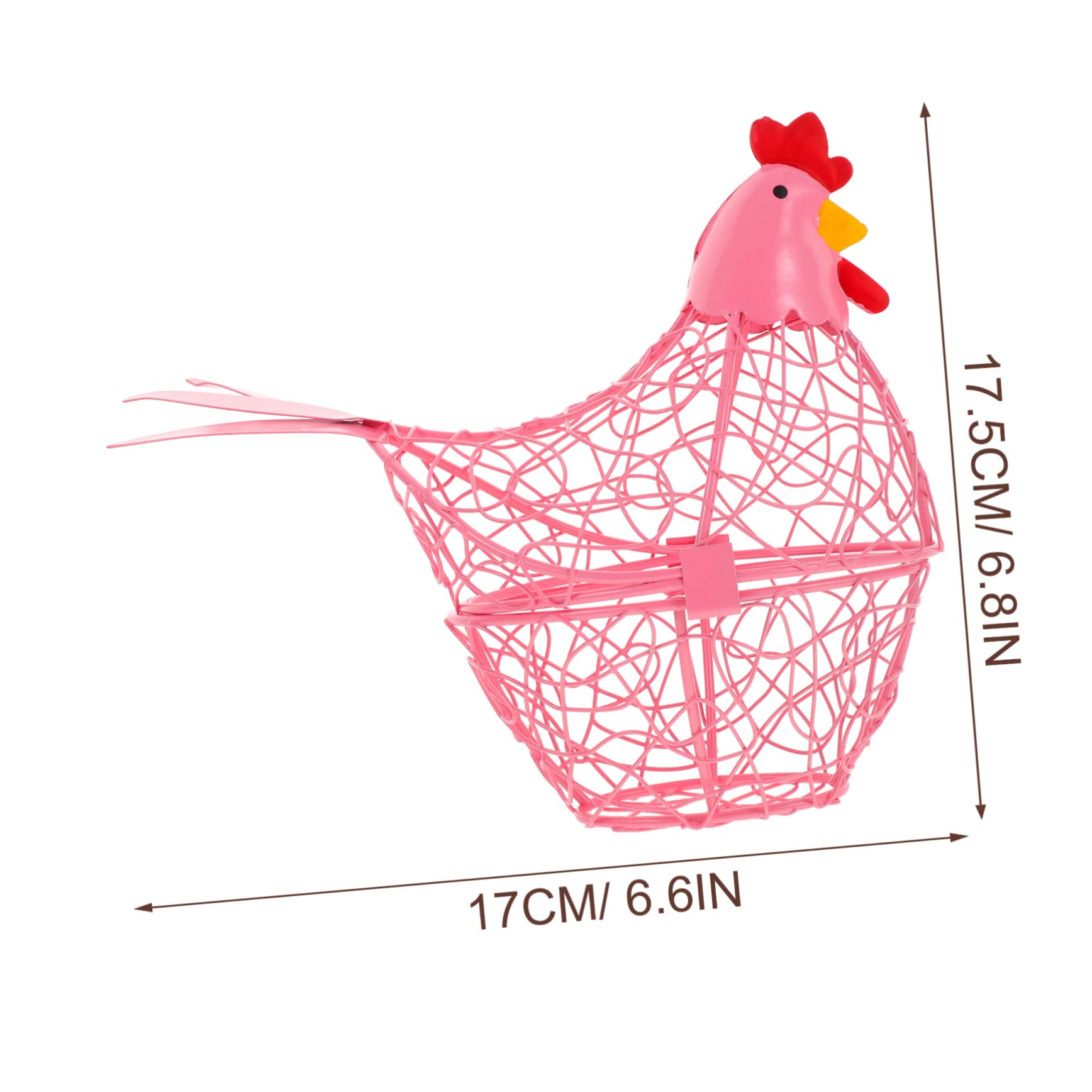 Amosfun 2piezas Cesta De Huevos Decorativa De Cocina Forma De Gallina Organizador Multifuncional De Alimentos Cesta De Almacenamiento Estable y Práctica para Mantener El Orden La Encimera