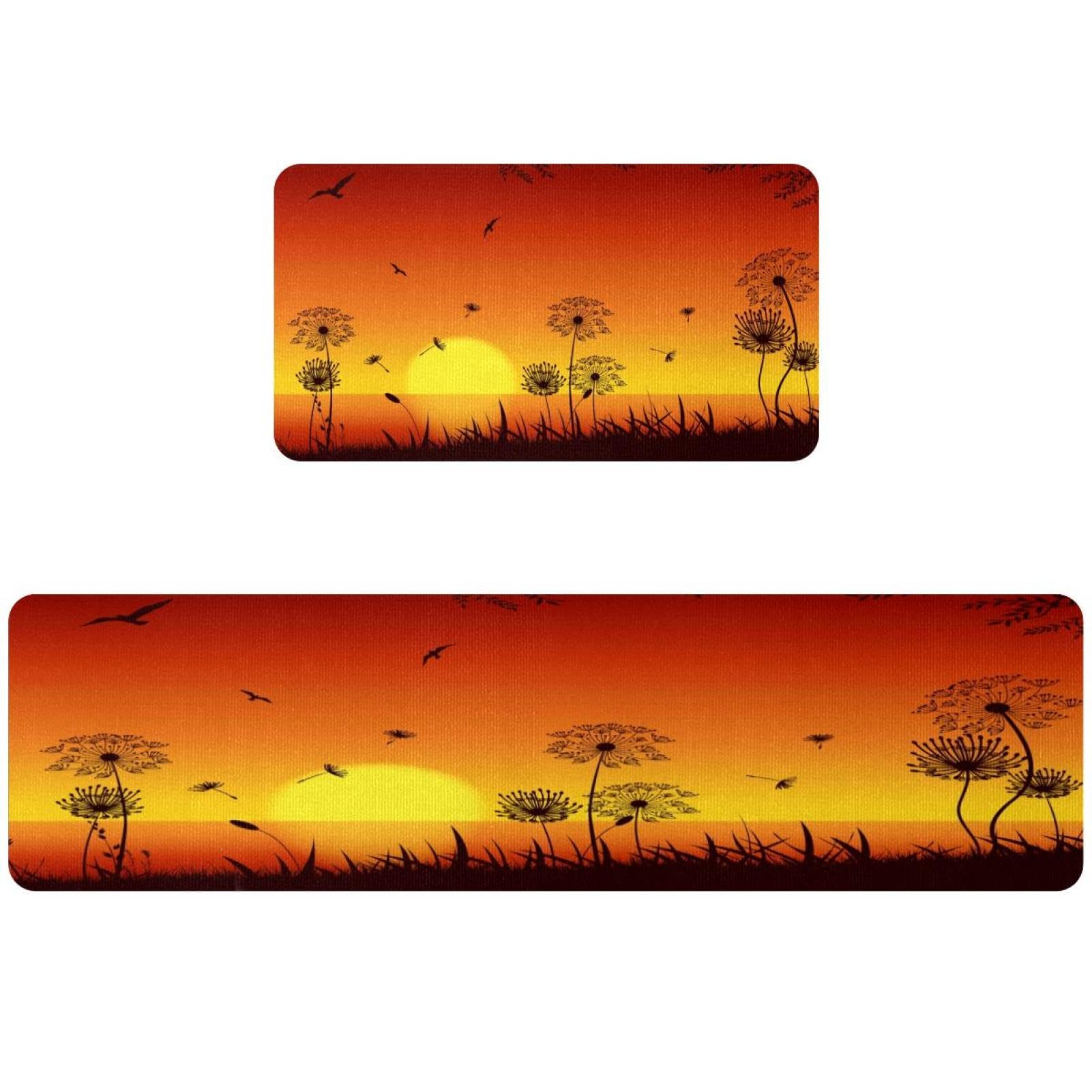 Alfombrilla de cocina lavable VAPOKF de 2 piezas que evita resbalones en suelos