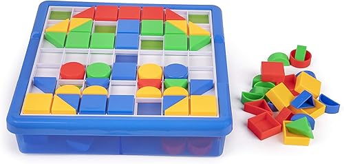 Miniatura 7 de Playkidz Pegture Jr. Set con 100 piezas más grandes + 12 tarjetas de diseño. Juego de rompecabezas de mosaico, desarrollo de habilidades creativas,