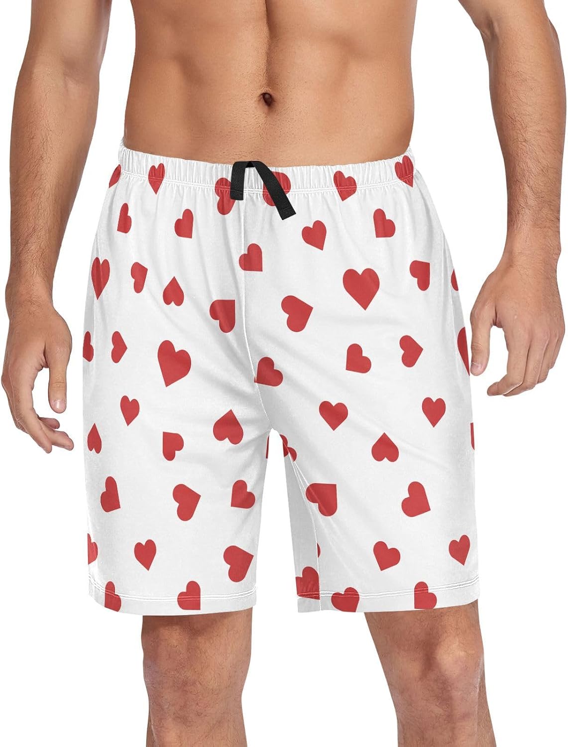 Men's Pajama Shorts Sleep Shorts Soft Comfy Lounge Pjs Bottoms with Pockets