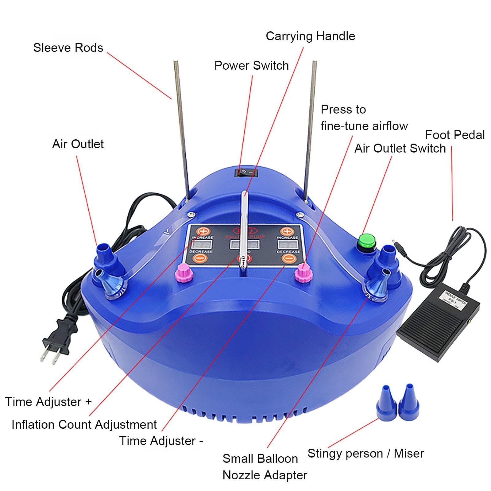 Pompe à Ballon électrique de précision 1300w, Compteur de minuterie numériq