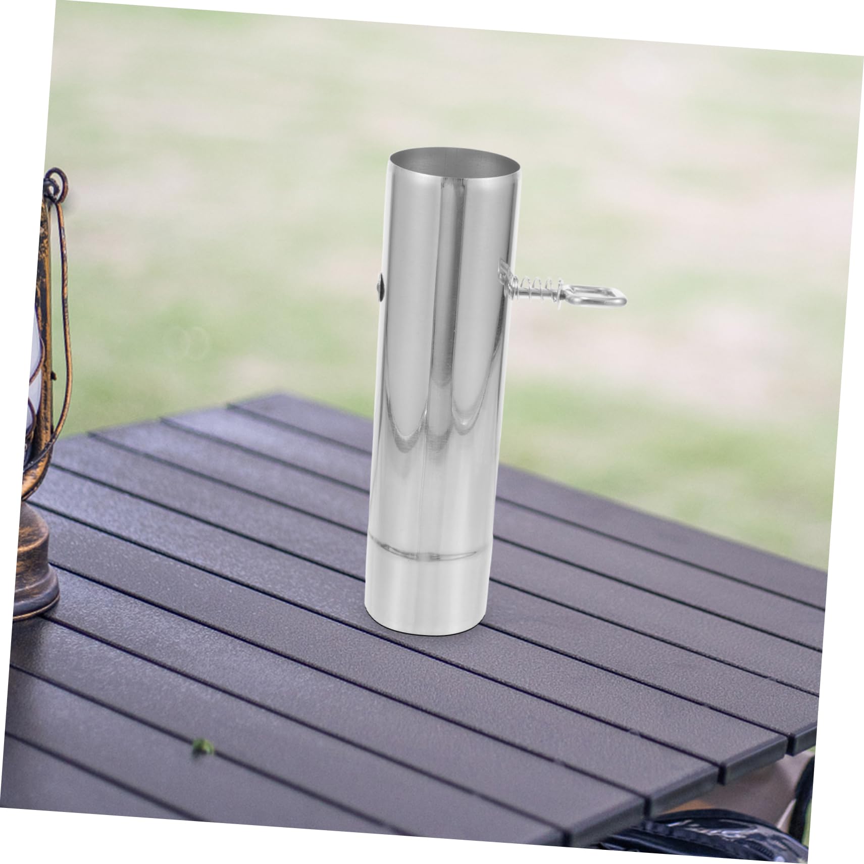 Tubo de estufa con manguera de amortiguador, tapa de escape, pozo de combustión de combustión de gas para caldera de combustión, escape ajustable, estufa de escape ajustable, acero inoxidable plateado 6