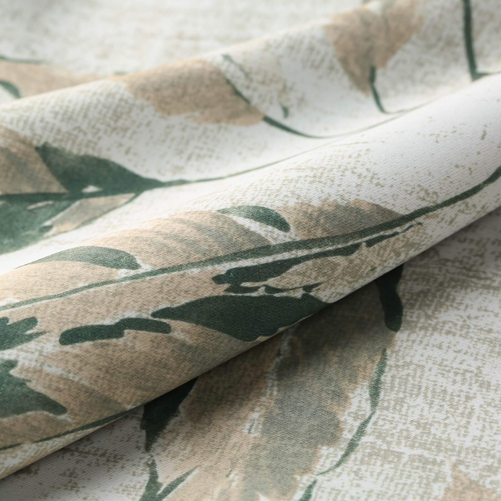 Leeva 2 pannelli oscuranti oscuranti per ufficio, tende oscuranti con motivo a foglie verdi con stampa termica per finestre per sala da pranzo, 2 pannelli, 52 x 63 cm