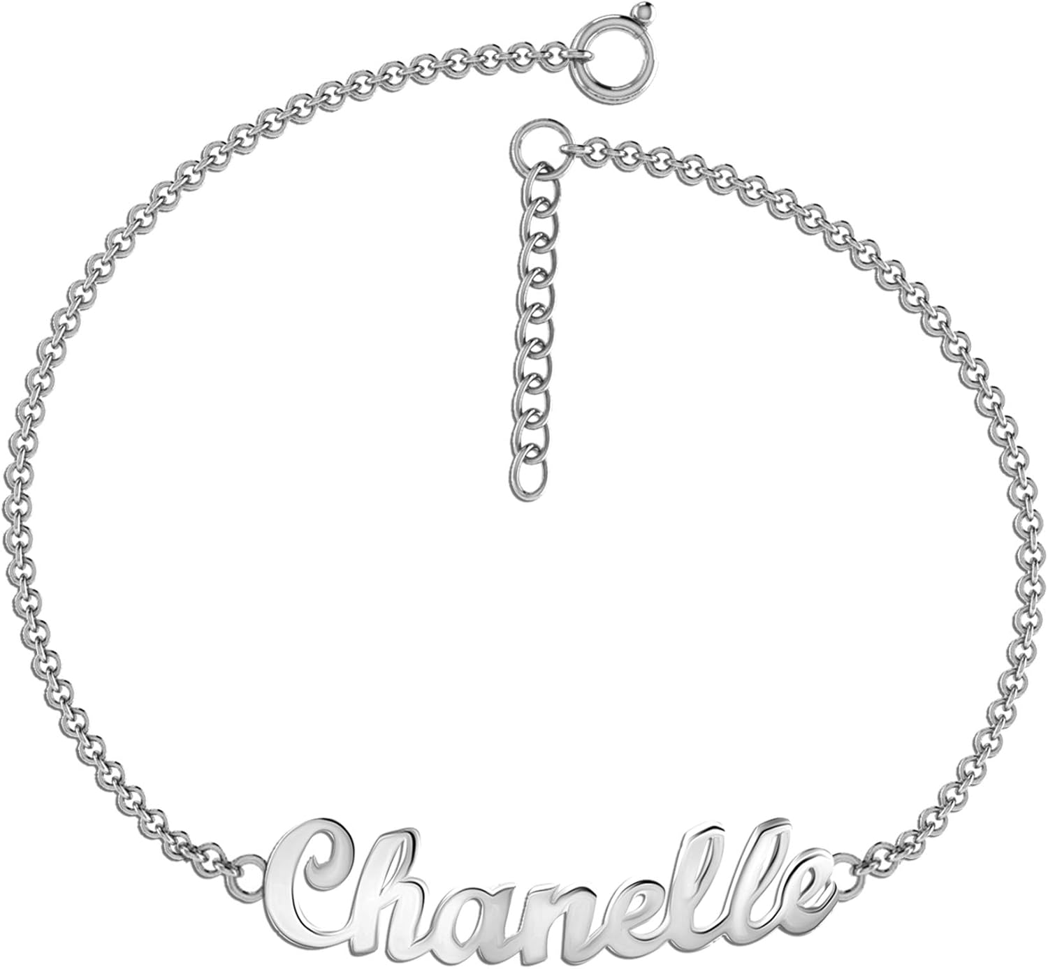 LeCalla Personalized Name Bracelet for Women | Customized Name Initial Infinity Couple Name Heart with Initial Heartbeat Lifeline Customized Engraved Message Heart Birthstone Bracelet | Custom Bracelet Jewelry Gift for Women Teen