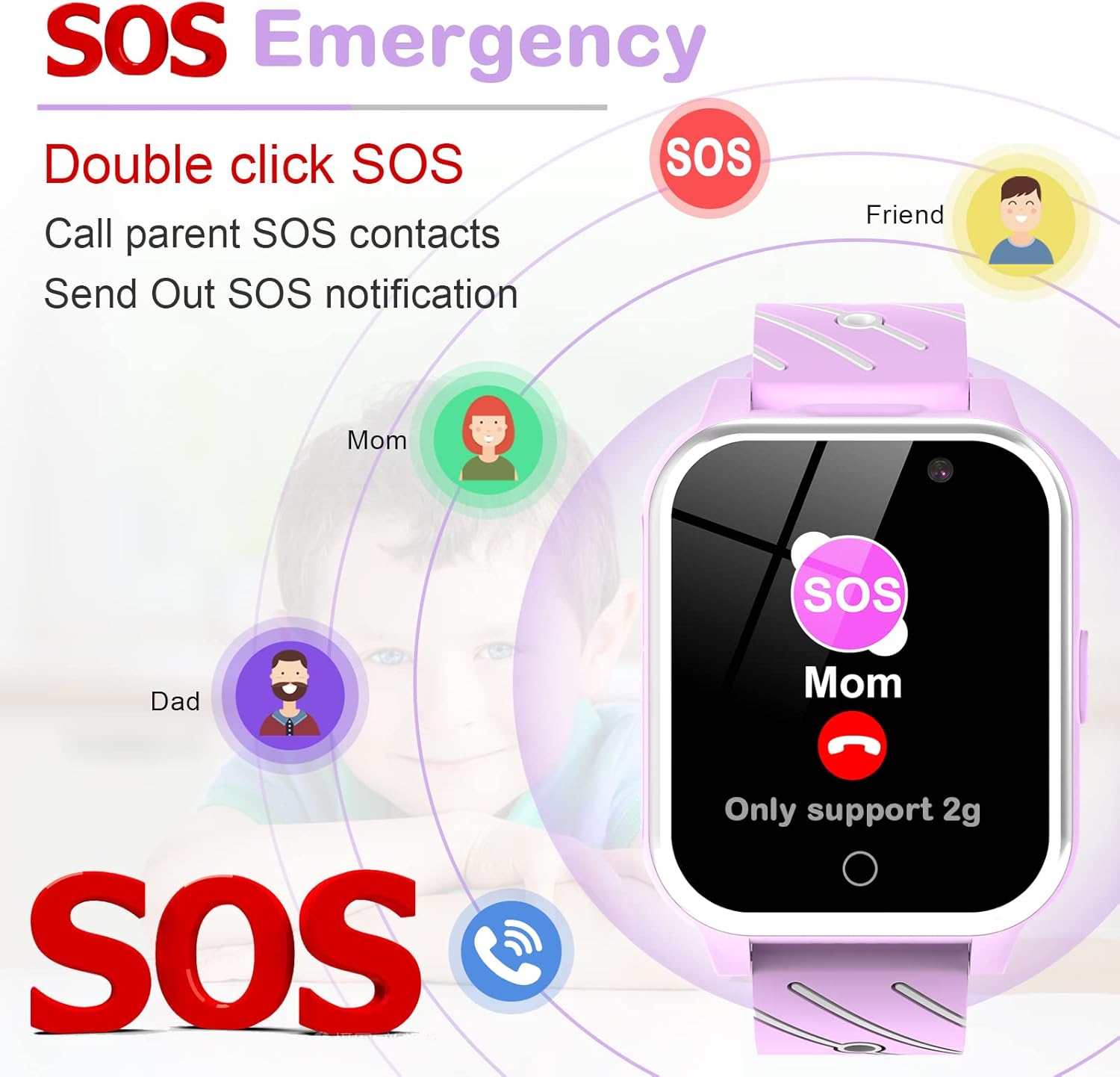 Smartwatch Bambini, Orologio Telefono per Ragazzi e Ragazze con SOS Fotocamera Chiamata 17 Gioco Allarme Calcolatrice Musica,Orologio Intelligente per Bambini 4-12 Anni Regali per Ragazzi (Viola) Smartwatch Bambini, Orologio Telefono per Ragazzi e Ragazze con SOS Fotocamera Chiamata 17 Gioco Allarme Calcolatrice Musica,Orologio Intelligente per Bambini 4-12 Anni Regali per Ragazzi (Viola)