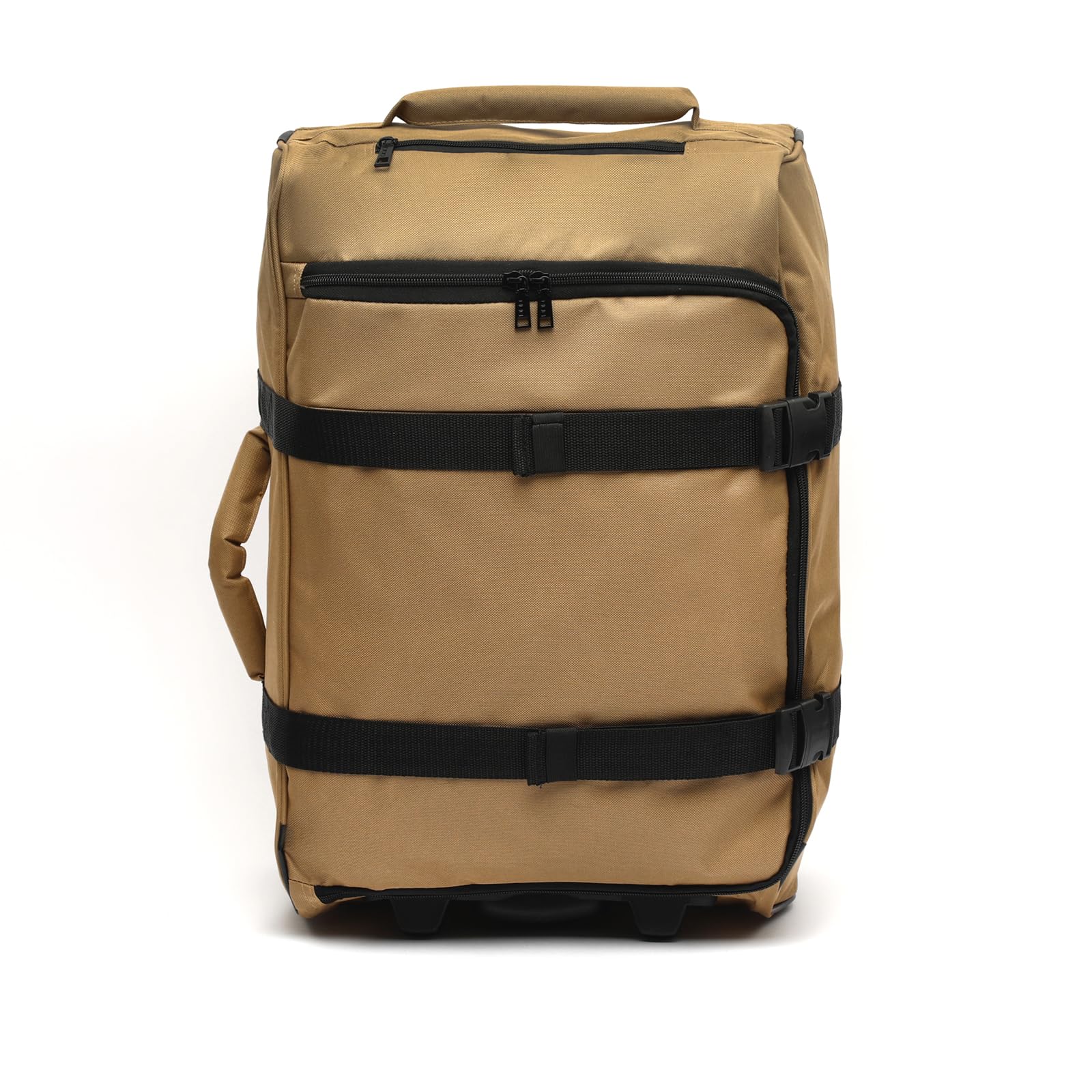 MISAKO Maleta de Tela Pequeña de Viaje Caci Beige Unisex - Equipaje Blando semirrígido de 55x20x35cm de
