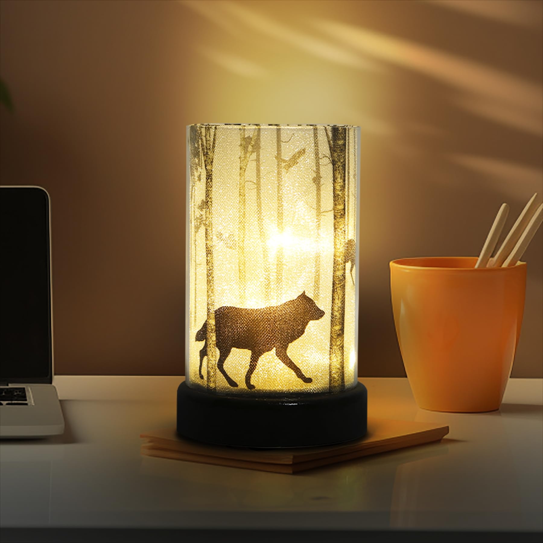 O'Bright Seraph - Lámpara De Mesa LED Inalámbrica Con Atenuador Bateria Recargable Integrada Brillo De 3 Niveles Lampara De Mesa Para Patio
