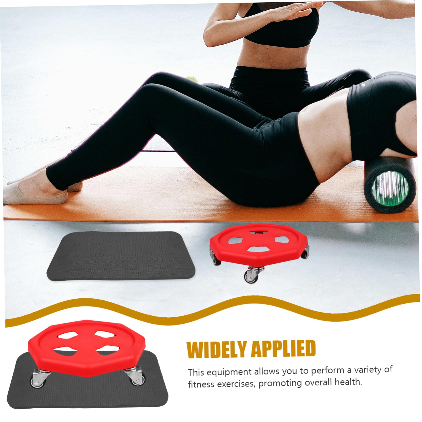 Gatuida Discos Deslizantes de Entrenamiento Abdominal, Equipo de Fitness Silencioso y Portátil, con Rodillera y Almohadilla para Gimnasio en Casa, PP