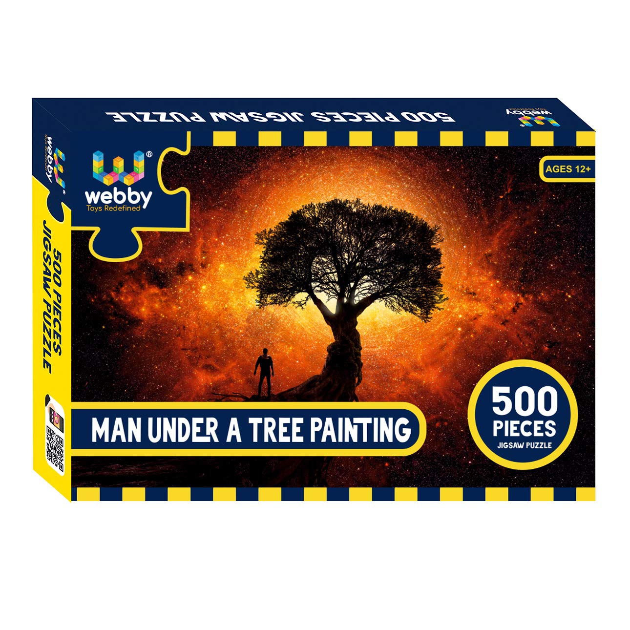 Webby Man Under A Tree Painting Jigsaw Puzzle, 500 Pieces