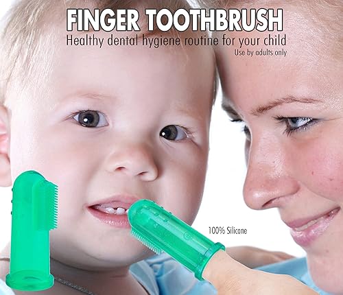 Miniatura 5 de Baby Buddy cepillo de dientes dedo de silicona, Total 1, Verde