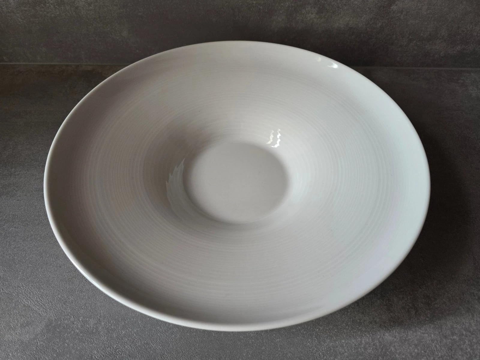 Generisch 6 Teller „Tosca Relief Ø 30 cm Porzellan weiß | Dessert, Suppe, Pasta, Vorspeise