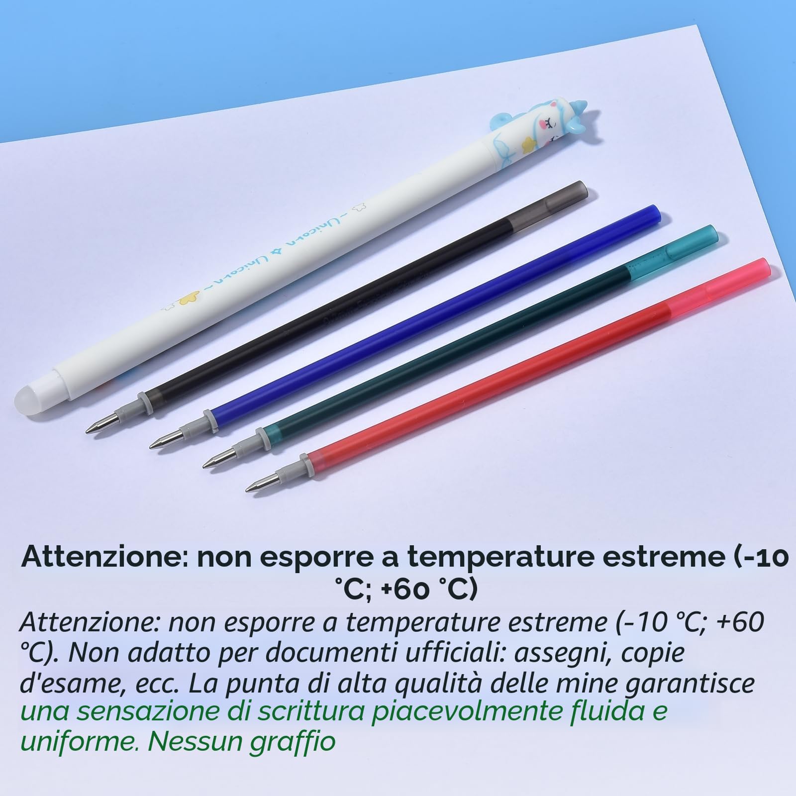 Ricariche Cancellabili Compatibili Legami 0,7 mm 12 Pezzi