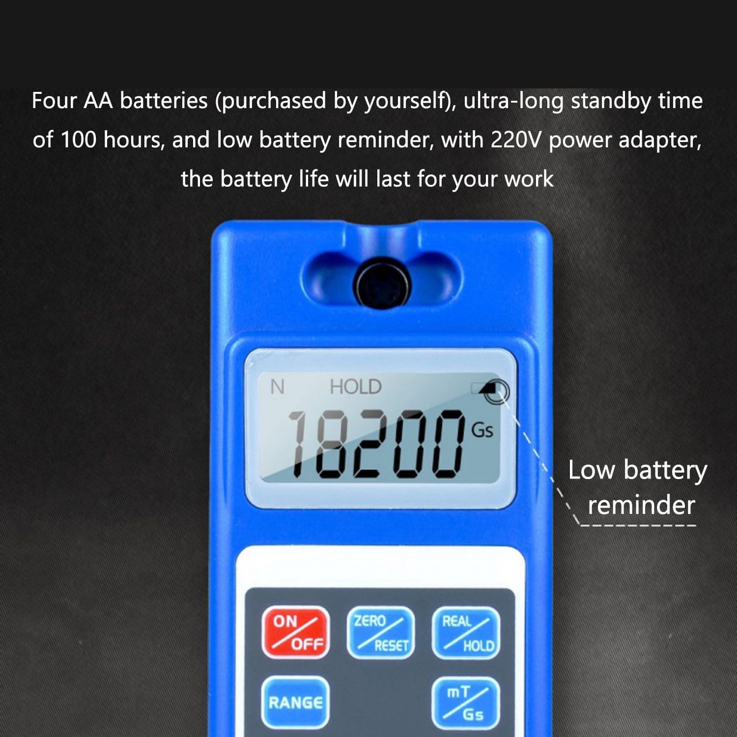 Tester Pola Magnetycznego, Cyfrowy Gaussmeter, Zakres Pomiarowy 0-20000 G, Pięciostopniowa Dokładność (±5%), Wyświetlanie Polaryzacji S/N I Obsługa Przechowywania Danych, Do Profesjonalnego