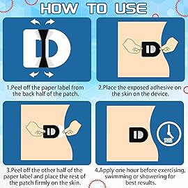 Nuanchu 50 Pieces 5 Adhesive Patches Compatible with Omnipod Waterproof & Sweatproof Pre-Cut Medical Tape Diabetic Sensor Covers Continuous Glucose Monitor Protection(Black)