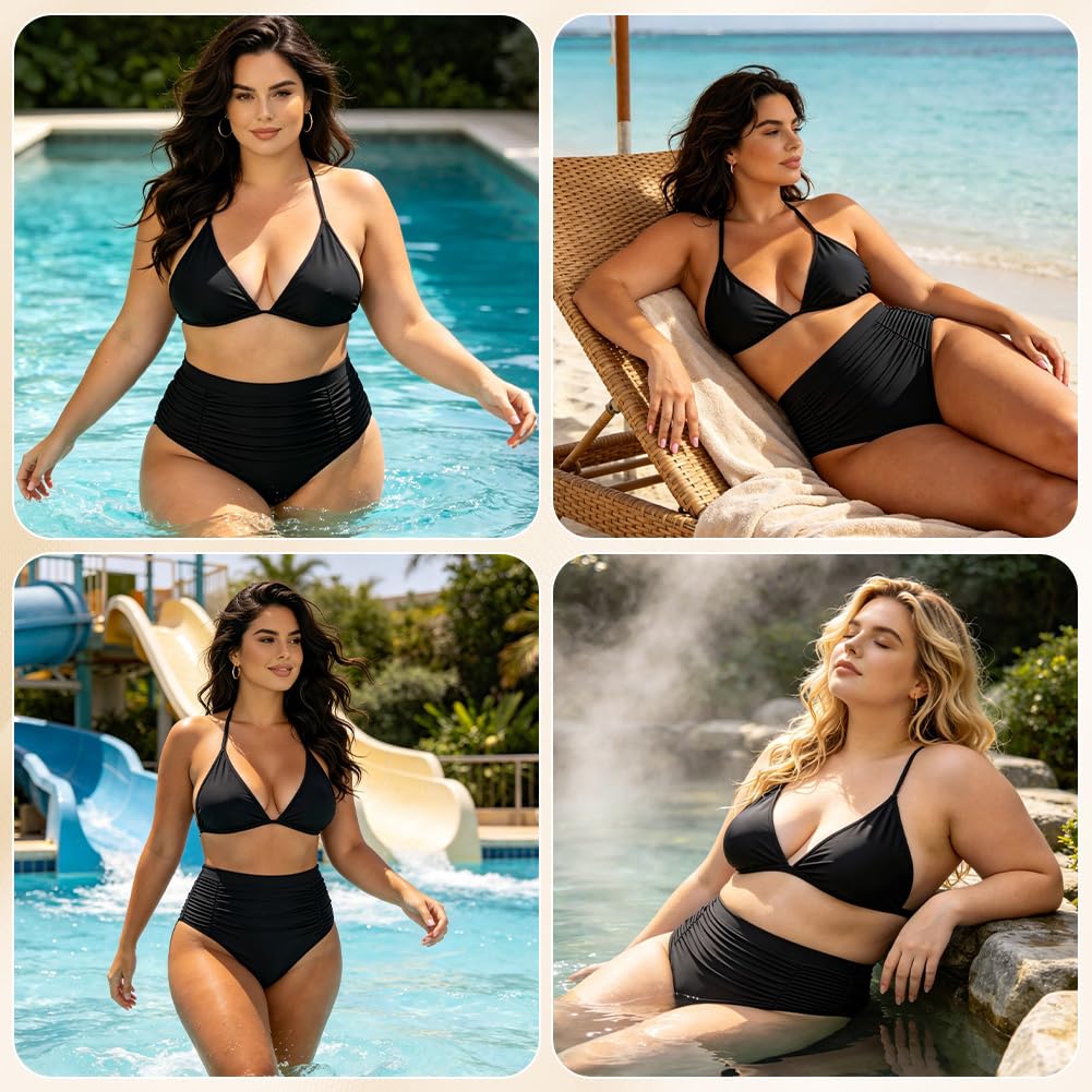 Majtki bikini damskie z wysokim stanem, majtki z wysokim stanem, bikini na dół, spodnie kąpielowe z płaskim brzuchem, damskie stroje kąpielowe, majtki bikini z wysokim stanem, bikini z marszczonym