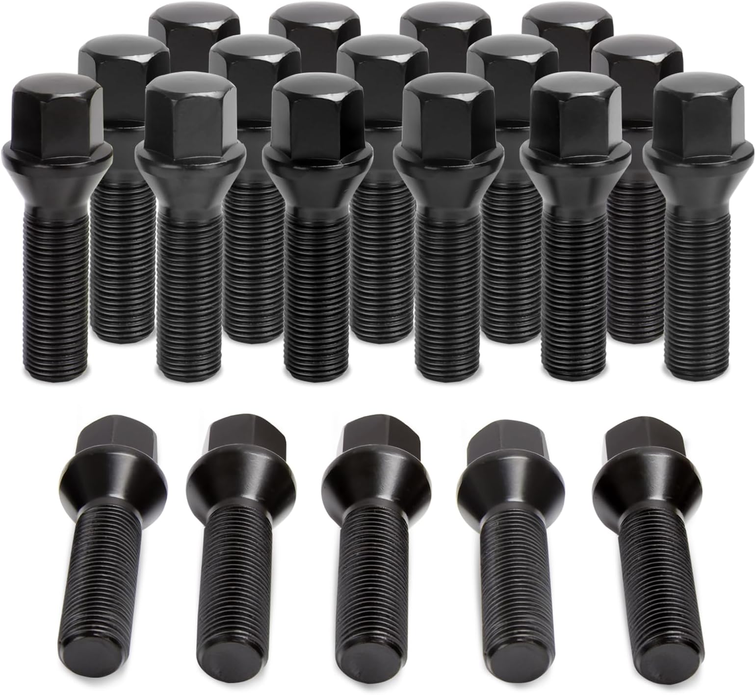 SUCOSO 20pcs M14x1.25 Lug Bolts for 328i I3 335i I8 M2 M3 M4 M5 F80 F10 F30 X2 X4 X6 Mini,45mm Shank Length Tuner Conical Seat Aftermarket Wheel Lug Bolts for BMW Series(NOT OEM