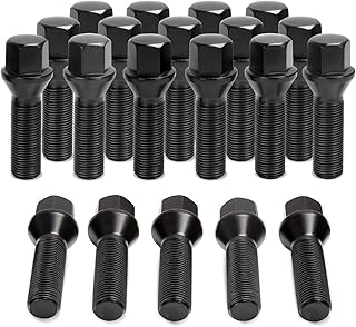 SUCOSO 20pcs M14x1.25 Extended Lug Bolts for 328i I3 335i I8 M2 M3 M4 M5 F80 F10 X2 X4 X6 Mini,40mm Shank Length Tuner Conical Seat Aftermarket Wheel Lug Bolts for BMW Series(NOT OEM)