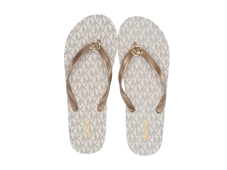 

MICHAEL Michael Kors MK Stripe EVA Flip Flop (Vanilla) Women's Shoes