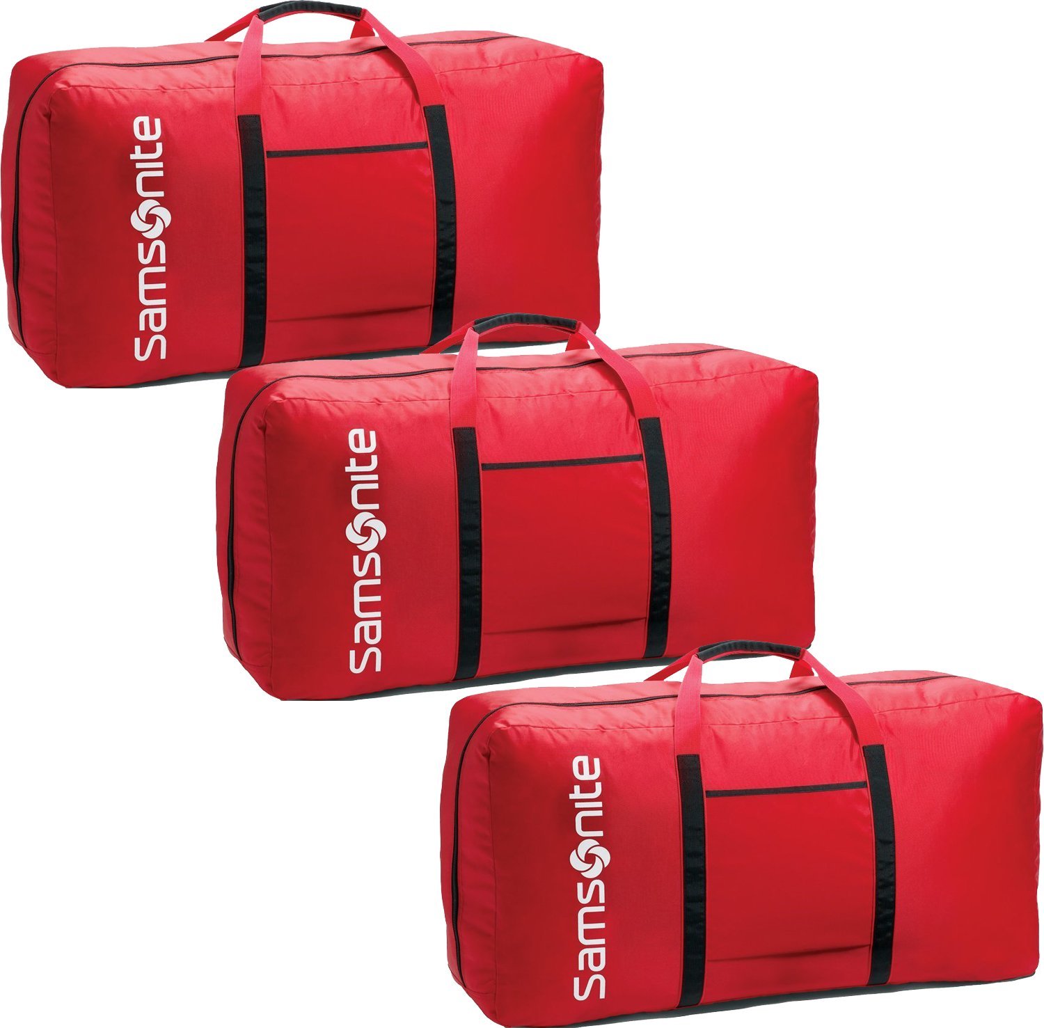 Samsonite Tote-A-Ton Duffel Bag, Red, 3-Pack, 3-piece Set