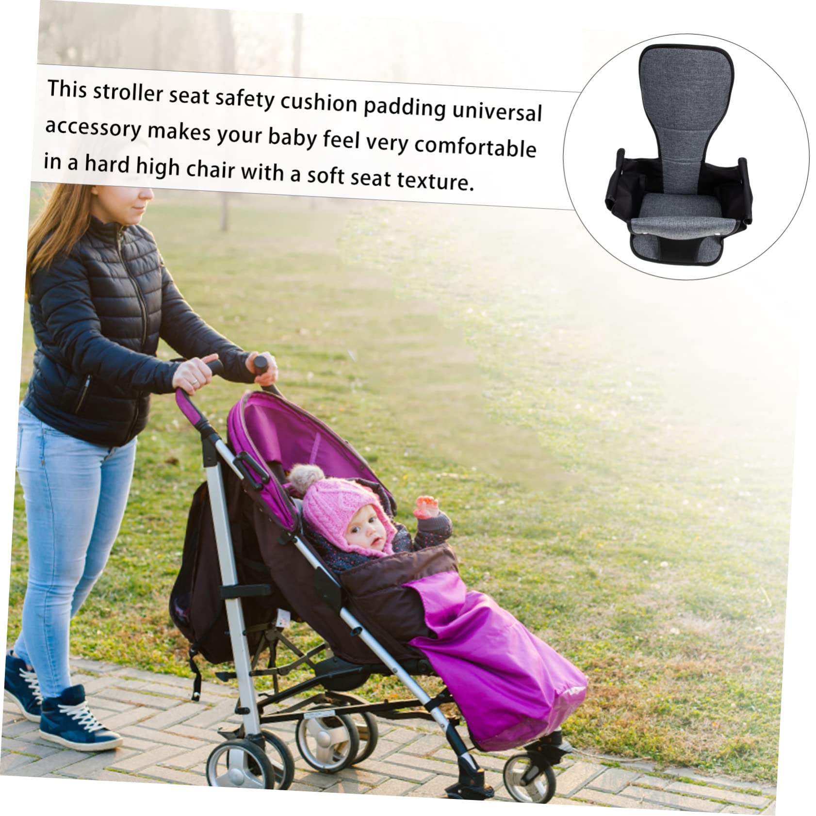 ifundom 2 Piezas Cojín de Cochecito Accesorios Carrito Bebe Cojín para Carrito Juguetes cojín de Multifuncional Auto de Apoyo para el Cuerpo del Esponja Grey