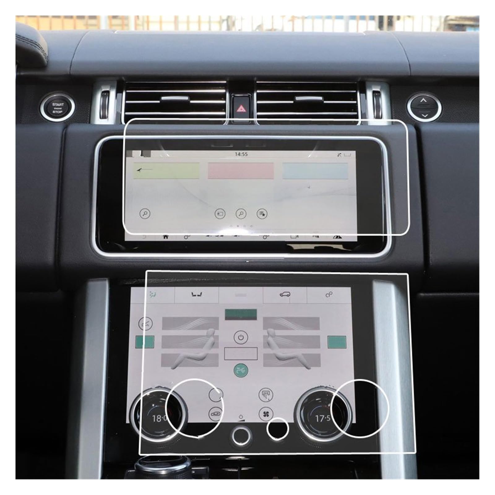 Protection écran Range Rover Sport verre anti-rayures radio GPS