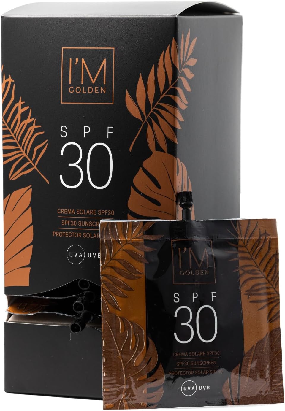I'M GOLDEN Protective Tanning Cream SPF 30 Sunscreen 25 ml (0.84 Fl. Oz.) with Aloe Vera and Vitamin E, Promotes Golden and Long-lasting Tan, Suitable for Sun Tanning and Tanning Beds