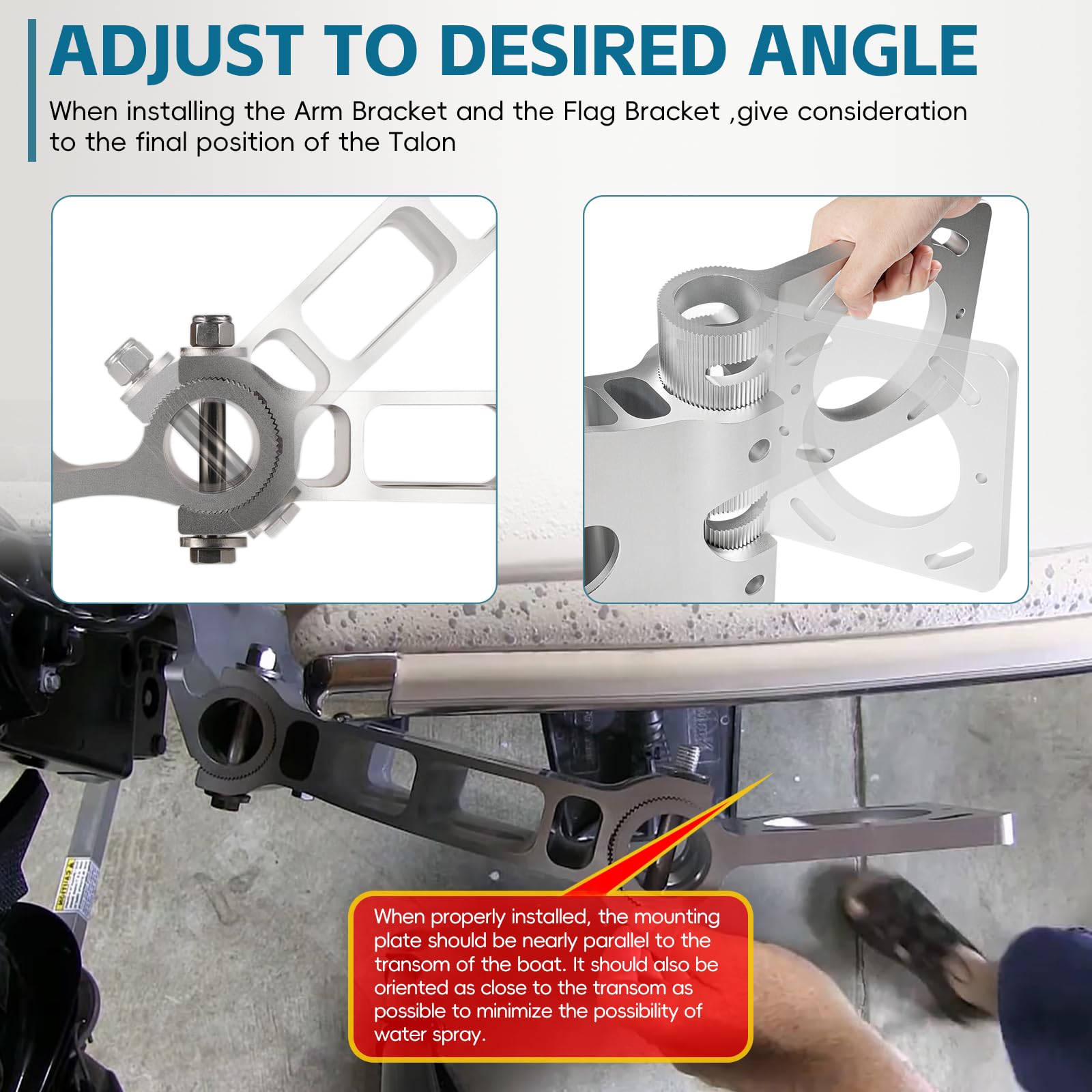 Replacement for Minn Kota 1810303 Talon Sandwich Adapter Bracket for