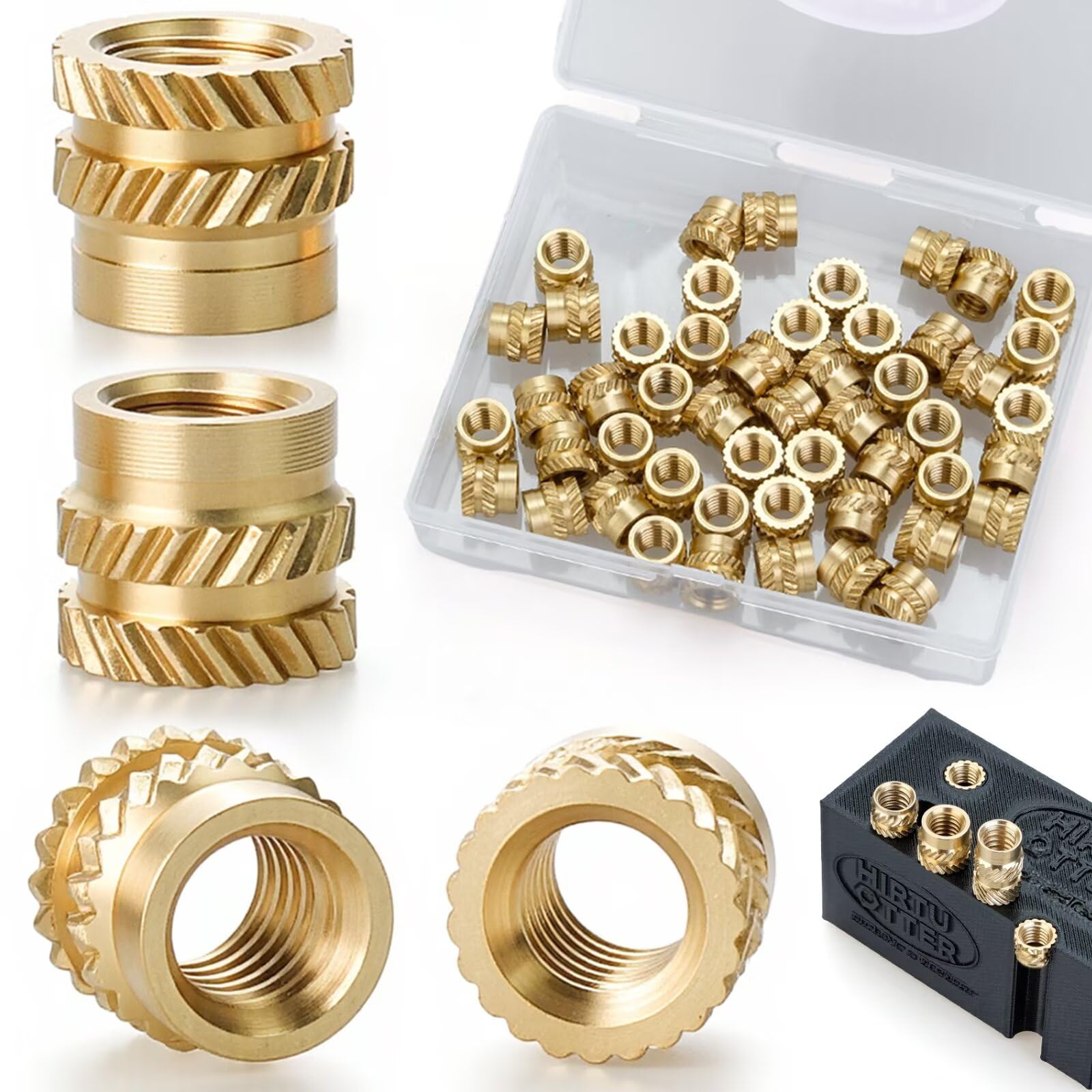 Snapklik.com : 200 Pcs M2 Brass Heat-Set Threaded Inserts For 3D ...