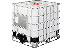 Global Industrial IBC Tote Tank: 275-Gallon UN Approved with Composite Metal Pallet Base