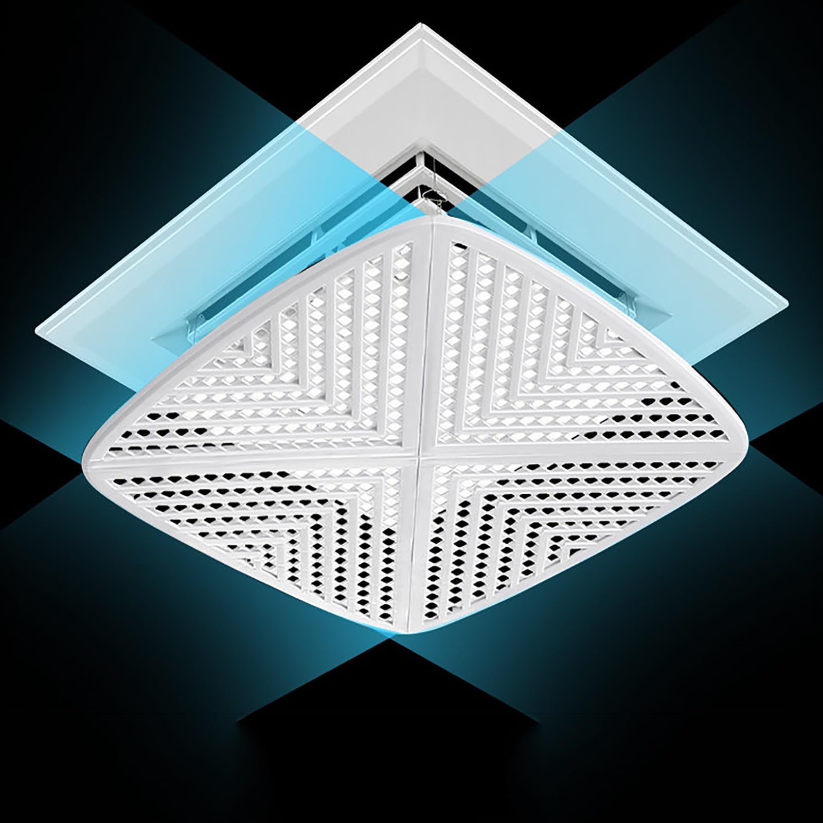 YCYHXJB Square Vent Deflector, Adjustable Air Conditioner Vent Deflector with Chain Installation, Vent Redirector for Home, Office, Hotel(60 * 60cm/24 * 24in)