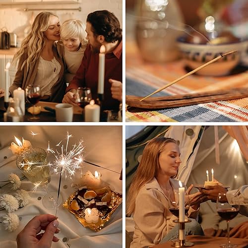 Miniatura 7 de REIDEA Encendedores de velas electrónicas planas R1, resistente al viento, sin llama, USB, recargable, con botón seguro e indicador de encendido